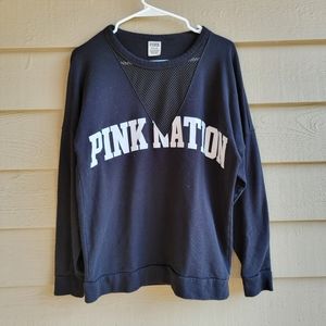VICTORIA'S SECRET PINK Campus Pink Nation Pullover Sweatshirt, Women's Size S